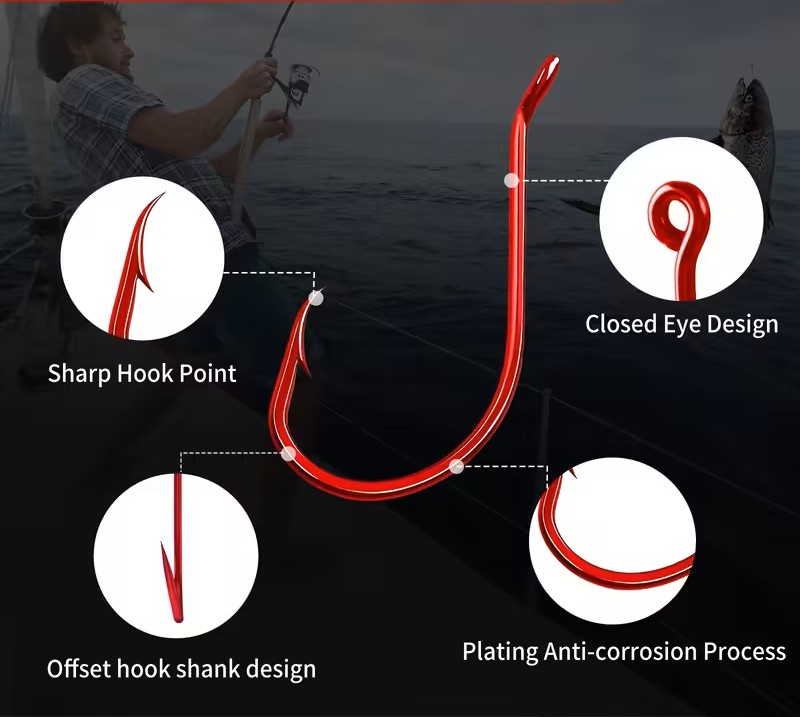 Kat Kombat™ Red Octopus Circle Hooks Sizes 2/0 - 5/0 - Image 2