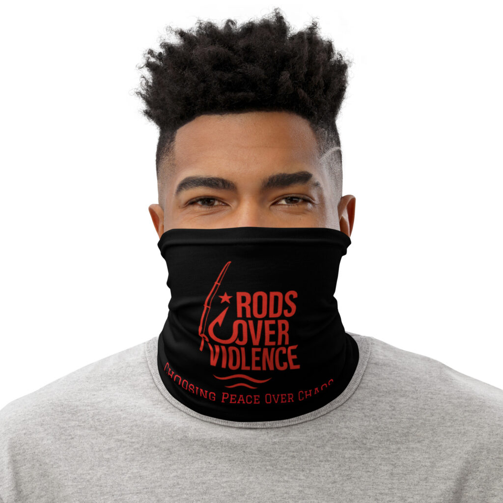 Red & Black Rods Over Violence™ Neck Gaiter
