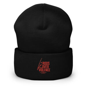 Red & Black Rods Over Violence™ Signature Cuffed Beanie