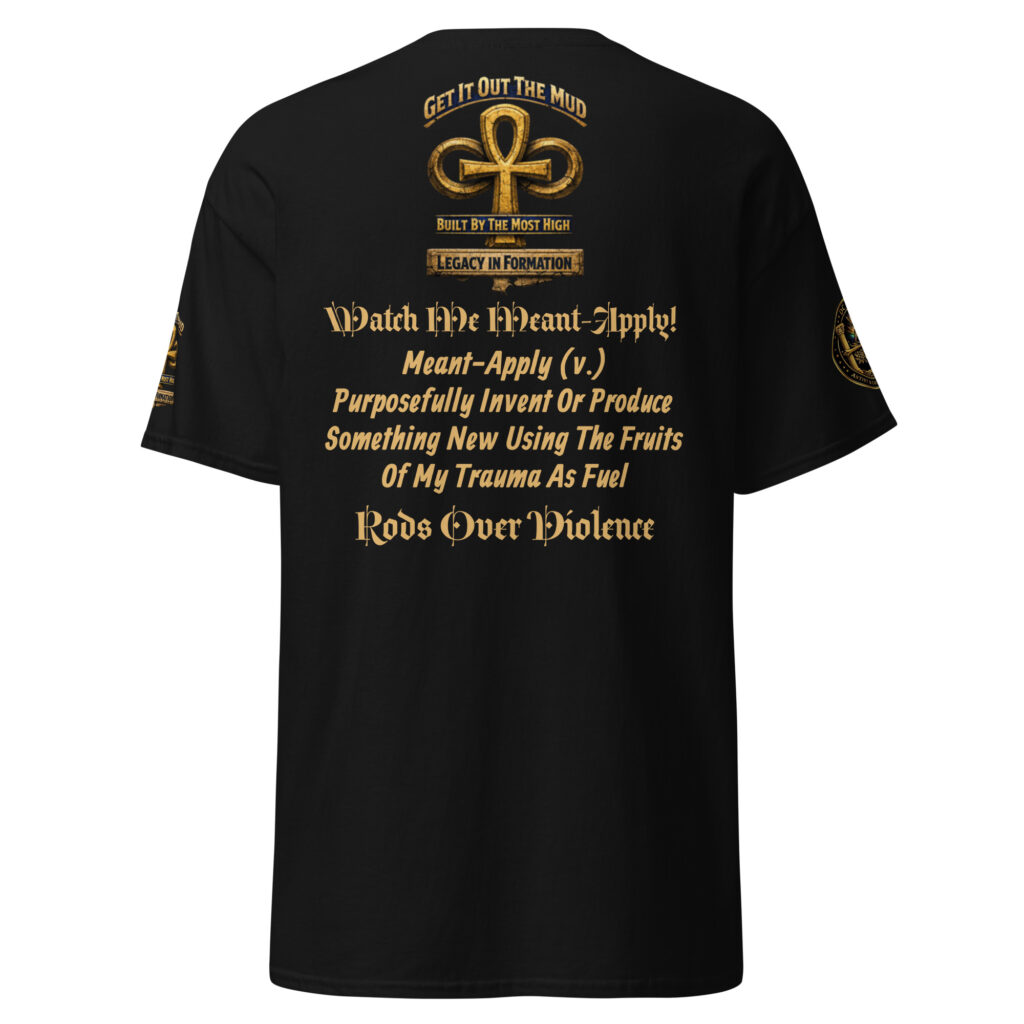 Unisex Cosmically Royal Gold To Whom Much Is Given / Get It Out The Mud Tee — DC Adira Meant-Apply Edition